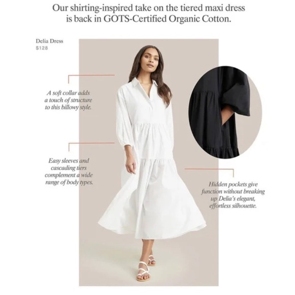 Modern Citizen Delia organic cotton tiered maxi dress size XL/1X EUC - Picture 5 of 15